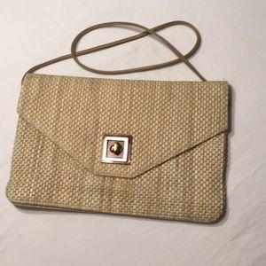 VINTAGE Woven Straw Shoulder Bag/ Clutch